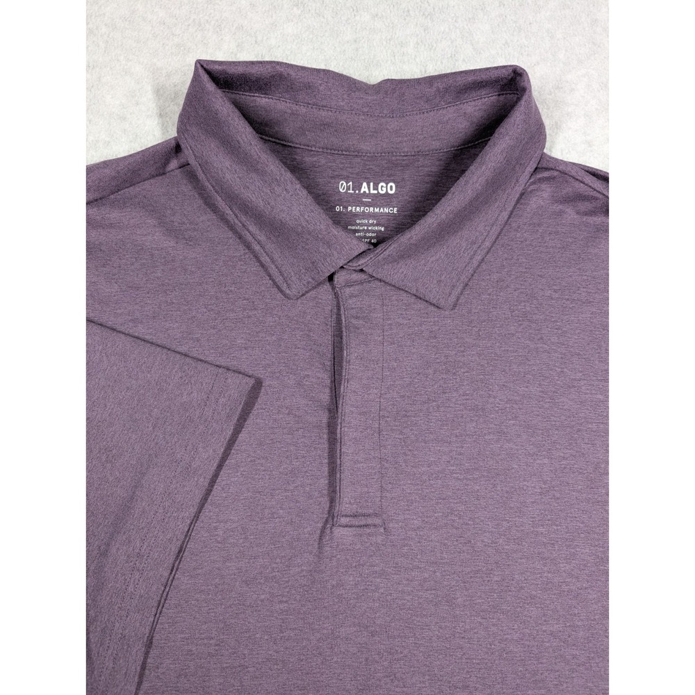 01.Algo Men Shirt 3XL Performance Polo Quick‎ Dry Stretch SPF 40 Short Sleeve